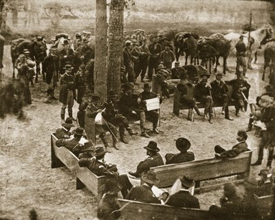 Consiglio di guerra del generale Grant, 1864 da Mathew B. Brady